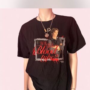 Graphic Tee "What's Your Blood Type?" Black T-Shirt